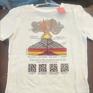 GAP White Volcanic Lightning Kids Tee